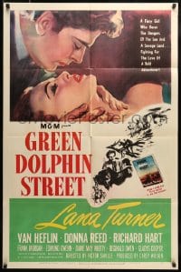 7y324 GREEN DOLPHIN STREET 1sh 1947 sexy Lana Turner, Van Heflin, written by Samson Raphaelson