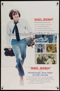 7y335 HAIL, HERO int'l 1sh 1969 hippie Michael Douglas, Vietnam anti-war movie!