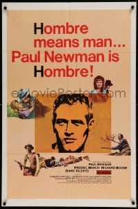 7y370 HOMBRE 1sh 1966 Paul Newman, Martin Ritt, Fredric March, it means man!