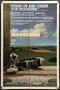 7y378 HOOSIERS 1sh 1986 best basketball movie ever, Gene Hackman, Dennis Hopper!