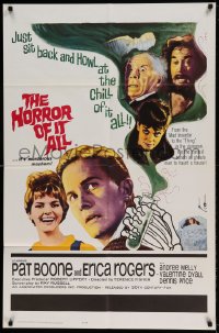 7y379 HORROR OF IT ALL 1sh 1964 Pat Boone, just sit back and howl at the chill of it all!