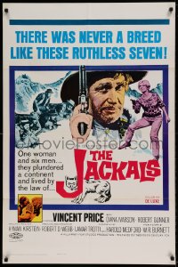 7y420 JACKALS 1sh 1967 Vincent Price plundering in South Africa with ruthless companions!