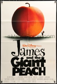 7y424 JAMES & THE GIANT PEACH DS 1sh 1996 Walt Disney stop-motion fantasy cartoon, cool artwork!