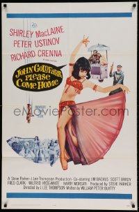7y438 JOHN GOLDFARB, PLEASE COME HOME 1sh 1964 sexy image of dancer Shirley MacLaine!