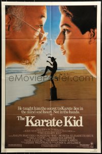 7y443 KARATE KID 1sh 1984 Pat Morita, Ralph Macchio, teen martial arts classic!
