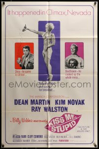 7y450 KISS ME, STUPID 1sh 1965 directed by Billy Wilder, Kim Novak, Dean Martin, Ray Walston!