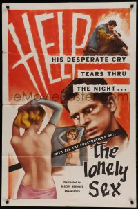 7y486 LONELY SEX 1sh 1959 Richard Hilliard, his desperate cry tears thru the night, before Psycho!