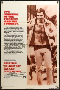 7y489 LONGEST YARD 1sh 1974 Robert Aldrich prison football comedy, full-length Burt Reynolds!