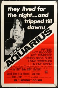 7y494 SIGN OF AQUARIUS 1sh 1970 hot-blooded hippies & drugs, Sign of Aquarius!