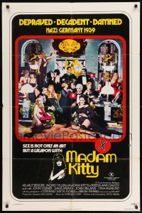 7y506 MADAM KITTY 1sh 1977 x-rated, depraved, decadent, damned, sex is not only an art but a weapon!