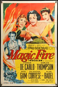 7y509 MAGIC FIRE 1sh 1955 Dieterle, Yvonne De Carlo, Gam, Cortese, Alan Badel as Richard Wagner!