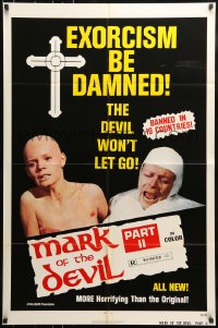 7y525 MARK OF THE DEVIL 2 1sh 1974 banned in 19 countries, more horrifying than the original!
