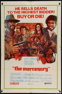 7y539 MERCENARY 1sh 1969 Il Mercenario, cool art of gunslingers Jack Palance & Franco Nero!