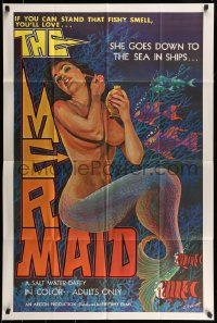 7y540 MERMAID 1sh 1973 incredible Ekaleri art of sexy mermaid perfuming herself underwater!