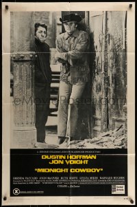 7y544 MIDNIGHT COWBOY 1sh 1969 Dustin Hoffman, Jon Voight, John Schlesinger classic, x-rated!
