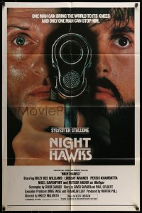 7y598 NIGHTHAWKS int'l 1sh 1981 Sylvester Stallone, Billy Dee Williams, Rutger Hauer