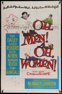 7y610 OH MEN OH WOMEN 1sh 1957 Dan Dailey, Ginger Rogers, David Niven, Barbara Rush