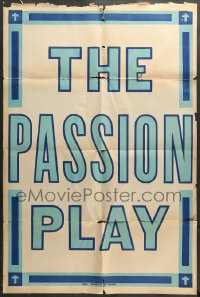 7y638 PASSION PLAY 1sh 1910s film version of the life of Christ, which had been a classic play!
