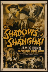 7y772 SHADOWS OVER SHANGHAI 1sh 1938 Ralph Morgan, James Dunn & Linda Gray are in trouble in China!