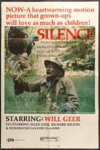 7y782 SILENCE 1sh 1974 Will Geer, the story of a deaf boy lost in the wilderness!