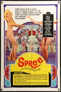 7y817 SPREE style C 1sh 1967 sexy dancers Jayne Mansfield & Juliet Prowse in Las Vegas!