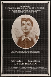 7y822 STAR IS BORN 1sh R1983 classic close up art of Judy Garland!