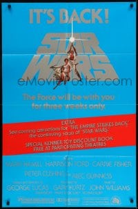 7y825 STAR WARS NSS style 1sh R1979 George Lucas classic sci-fi epic, art by Tom Jung!