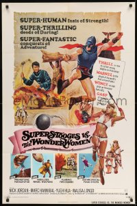 7y848 SUPERSTOOGES VS. THE WONDERWOMEN 1sh 1974 super-fantastic conquests of adventure, wacky art!