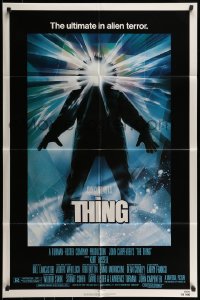 7y885 THING 1sh 1982 John Carpenter classic sci-fi horror, Drew Struzan, new credit design!