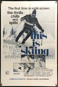 7y886 THIS IS SKIING 1sh 1969 Warren iller documentary, cool images of skiers!