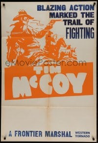 7y898 TIM MCCOY 1sh 1940s completely different art of classic cowboy on trusty horse shooting gun!