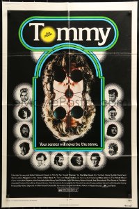 7y903 TOMMY 1sh 1975 The Who, Roger Daltrey, rock & roll, cool mirror image!