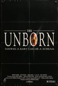 7y928 UNBORN 1sh 1991 Brooke Adams, bizarre birthing horror, having a baby can be a scream!