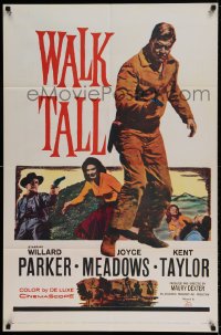 7y943 WALK TALL 1sh 1960 Willard Parker in lawless West, Joyce Meadows, Kent Taylor!