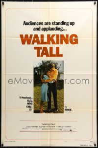7y946 WALKING TALL style C 1sh 1973 cool image of Joe Don Baker as Buford Pusser, classic!