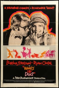 7y958 WHAT'S UP DOC style B 1sh 1972 Barbra Streisand, Ryan O'Neal, directed by Peter Bogdanovich!
