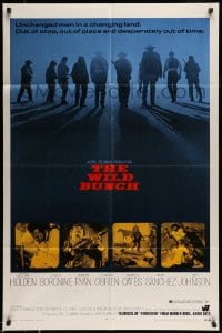 7y974 WILD BUNCH 1sh 1969 Peckinpah cowboy classic starring William Holden & Ernest Borgnine