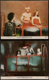 7z971 ROCKY HORROR PICTURE SHOW 2 color 11x14 stills 1975 Curry w/Sarandon, Hinwood, Quinn, Little Nell!