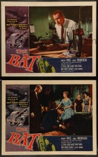 7z888 BAT 2 LCs 1959 Vincent Price, Agnes Moorehead, great horror images, keep the secret!