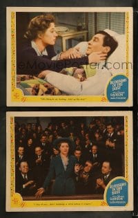 7z898 BLOSSOMS IN THE DUST 2 LCs 1941 great images of pretty Greer Garson asks Walter Pidgeon!