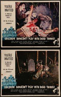 7z911 CHILDREN SHOULDN'T PLAY WITH DEAD THINGS 2 LCs 1972 Benjamin Clark cult classic, wacky zombies!
