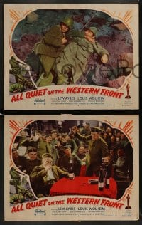 7z700 ALL QUIET ON THE WESTERN FRONT 4 LCs R1950 Lew Ayres, WWII classic, different images!