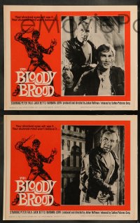 7z080 BLOODY BROOD 8 LCs 1962 Jack Betts, Barbara Lord, early Peter Falk, drugs, cool border art!