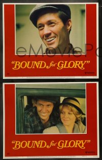 7z089 BOUND FOR GLORY 8 LCs 1976 David Carradine as folk singer Woody Guthrie!