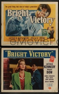 7z095 BRIGHT VICTORY 8 LCs 1952 great images of blind Arthur Kennedy & Peggy Dow!