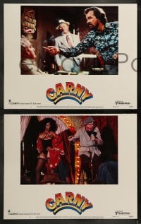 7z107 CARNY 8 LCs 1980 Jodie Foster, Robbie Robertson, 1 w/ Gary Busey in carnival clown make up!