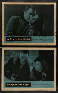 7z130 CRY IN THE NIGHT 8 LCs 1956 how did nice 18 year-old Natalie Wood fall so far!