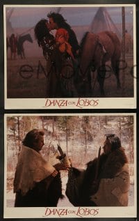 7z133 DANCES WITH WOLVES 8 int'l Spanish language LCs 1990 Greene, Costner & Native American Indians!