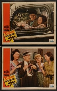 7z717 DANGER WOMEN AT WORK 4 LCs 1943 Patsy Kelly, Mary Brian, Isabel Jewell, WWII!