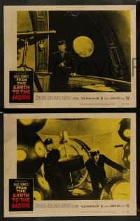7z725 FROM THE EARTH TO THE MOON 4 LCs 1958 Jules Verne classic, Joseph Cotten, George Sanders!